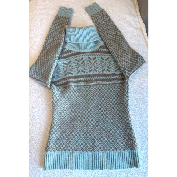 Murray Allan Cashmere Sweater teen ,blue brown Fair Nordic Isle Scotland Sz-S/M - Picture 2 of 6
